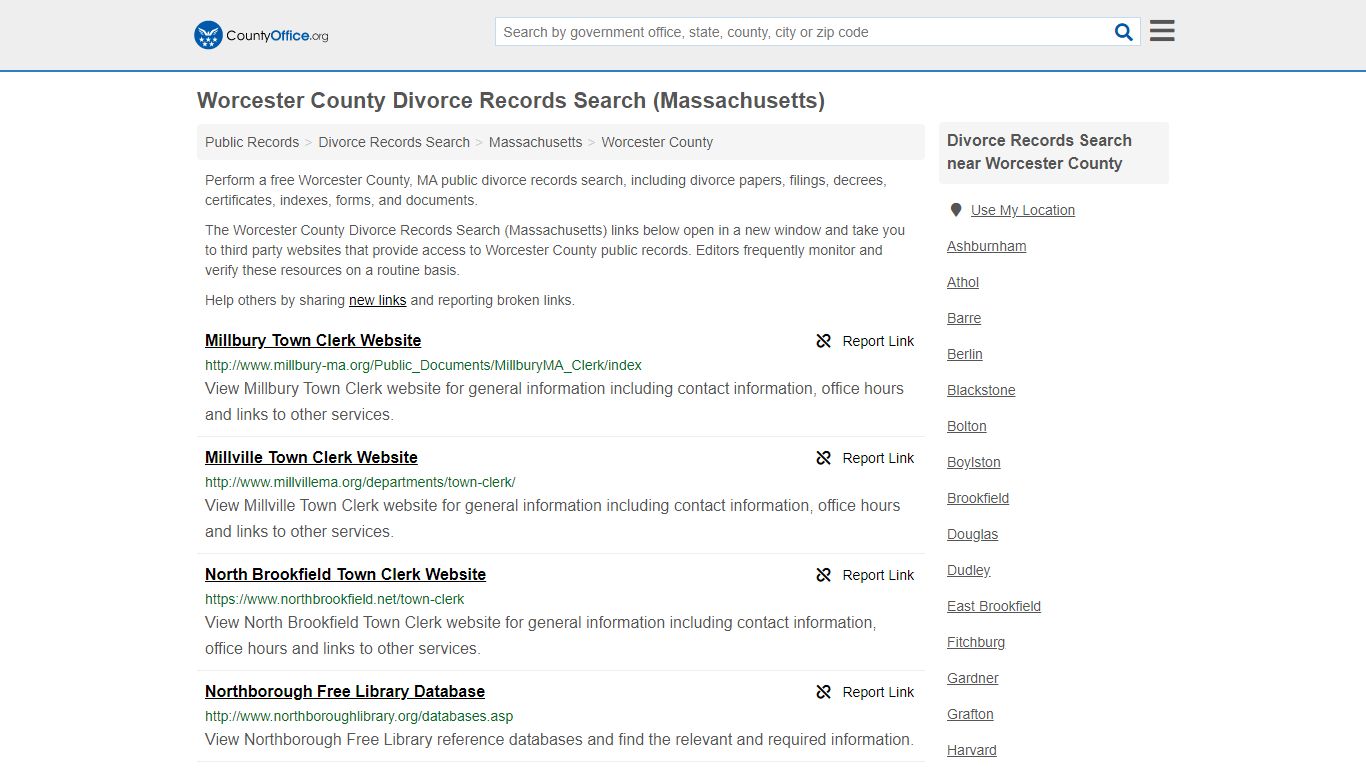 Divorce Records Search - Worcester County, MA (Divorce ...